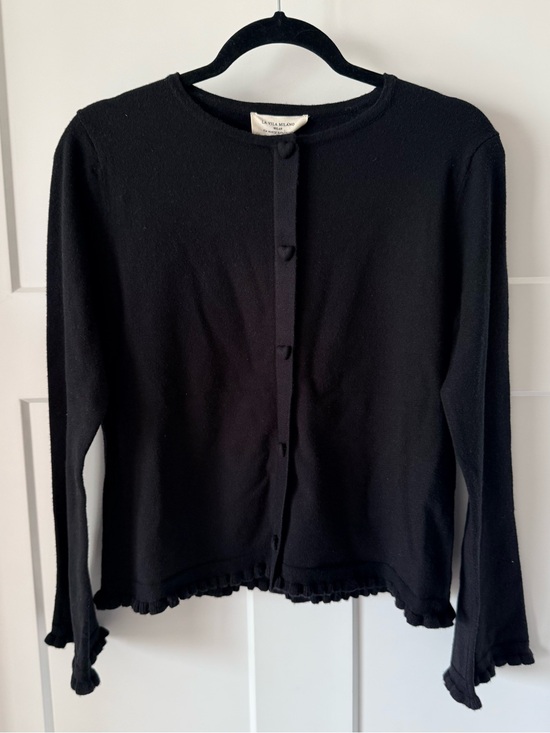 La Vila Milano Sweaters - La Vila Milano Black Faux Button-Front Knit Sweater NWT Size Medium
